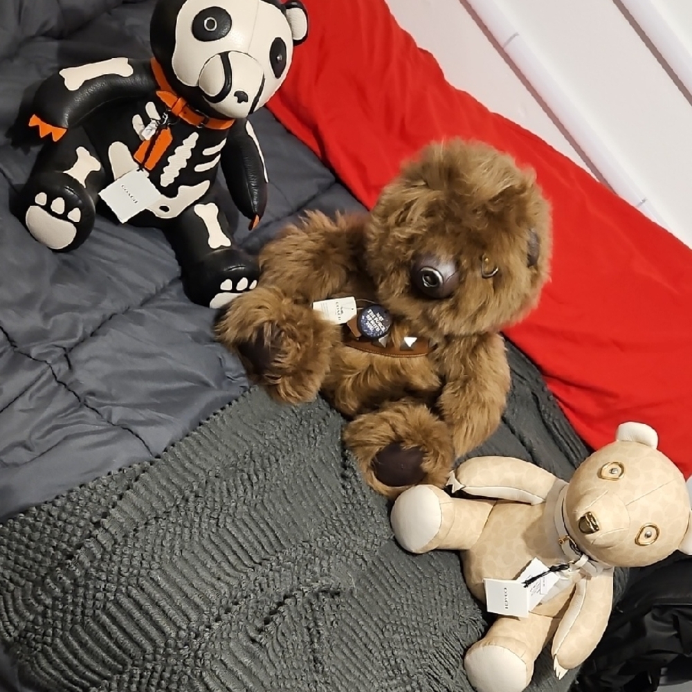 Set of Three Ultra RARE Coach Limited Edition Bears "Chewbacca, Skeleton!*